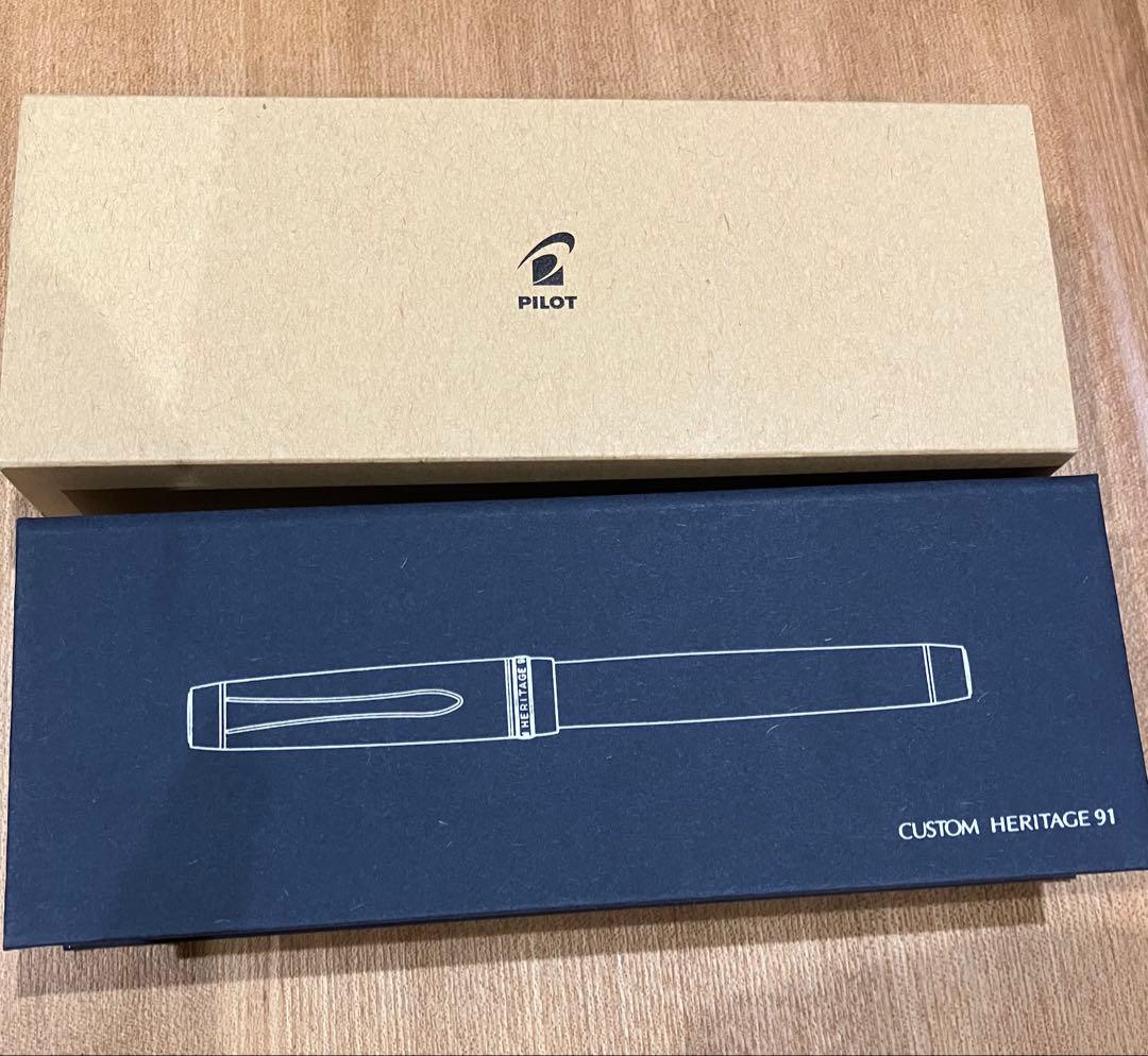 PILOT パイロット カスタムヘリテイジ91 万年筆 F ブルー 株主優待
