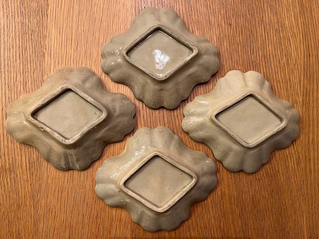 古瀬戸 御深井焼 菊皿 輪花皿 【4客】 - メルカリ