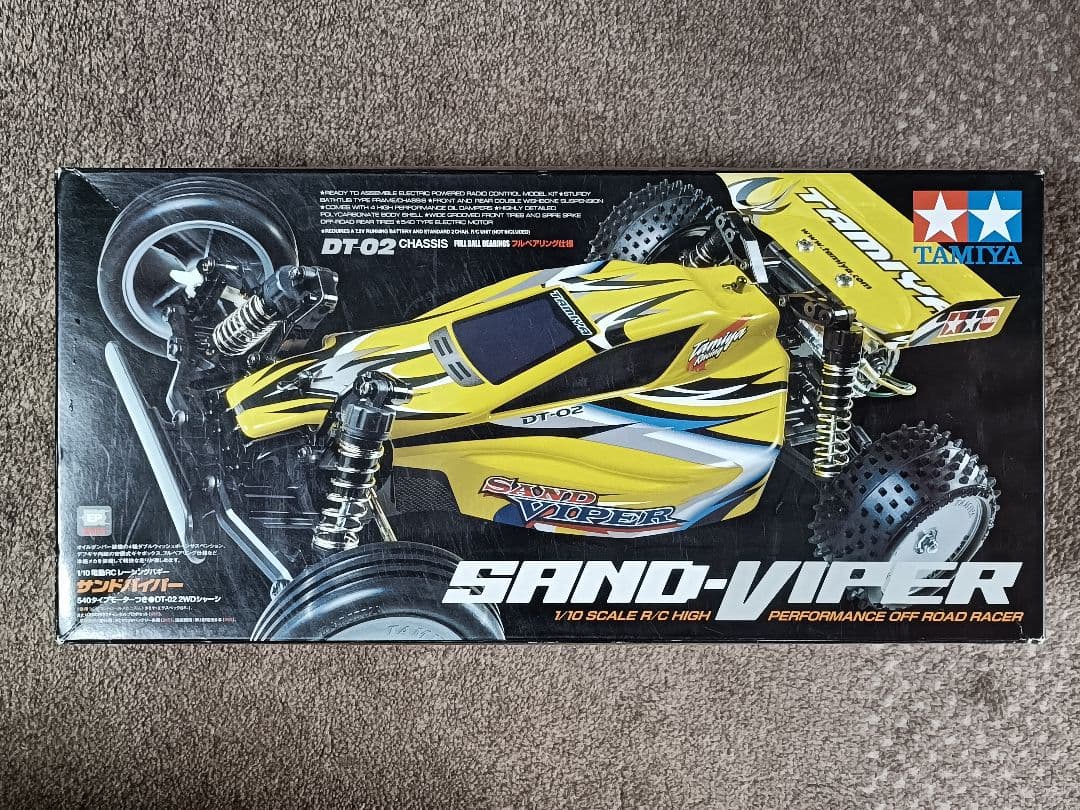 サンドバイパー タミヤ1/10RC DT-02シャーシ　フタバ2chプロポ付き