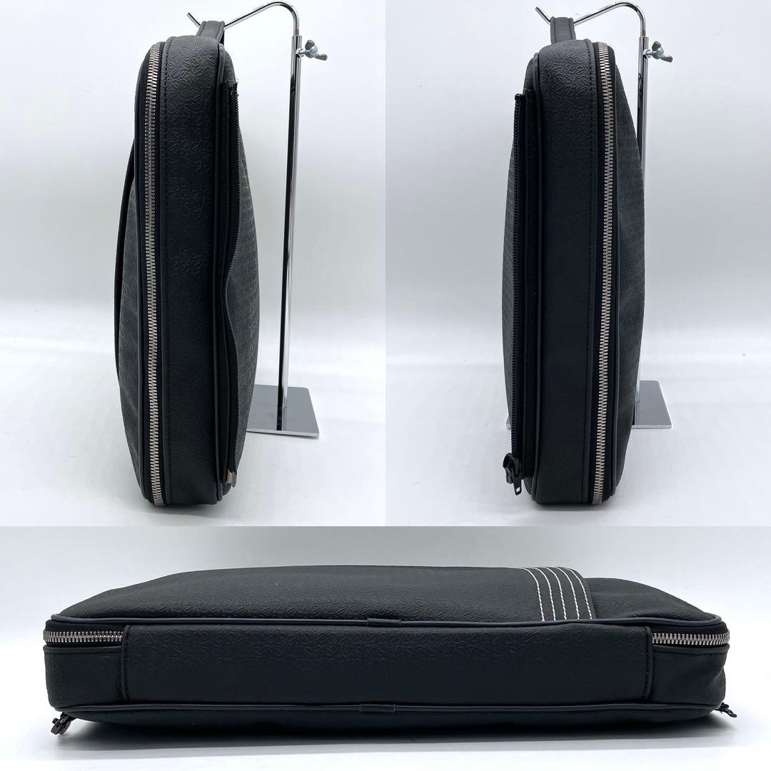 【LOEWE】ブリーフケース　リピートアナグラム　PVC ブラック