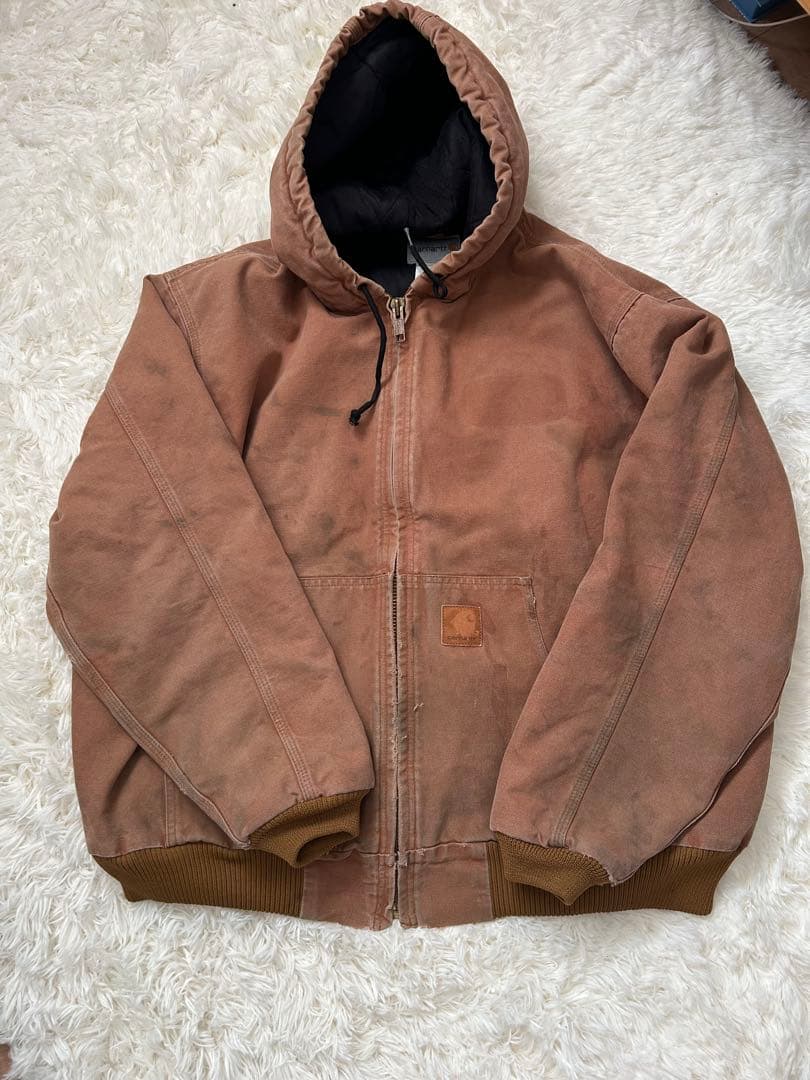 Carhartt ブラウン フード付きジャケット