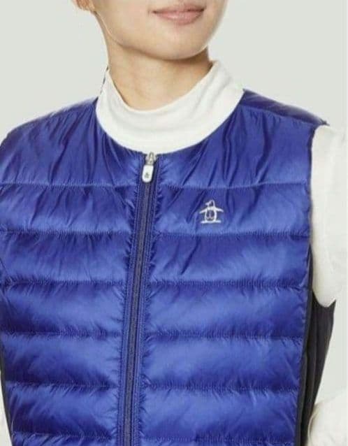 Arisu　新品タグ付　マンシングウェア　中綿ワンピースM　青ブルー