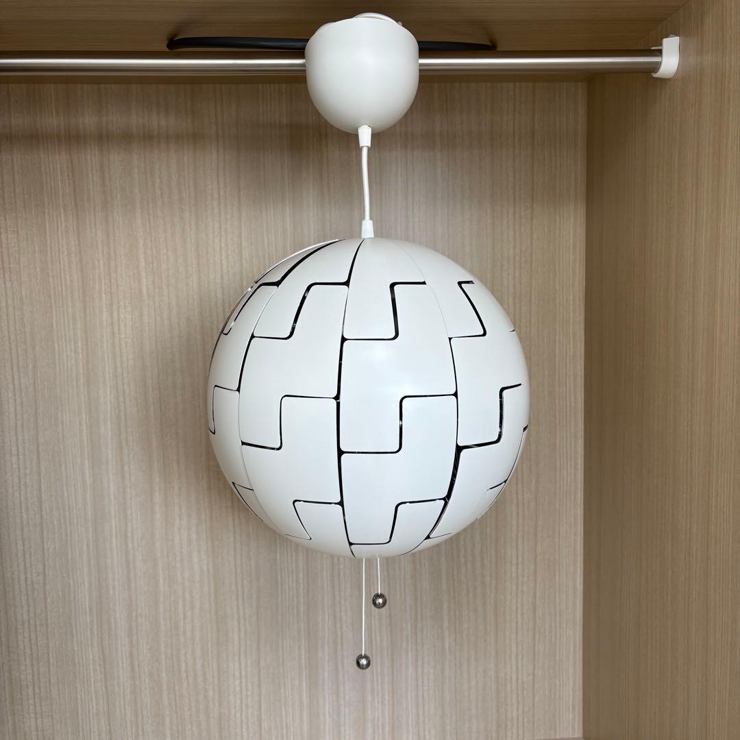 IKEA PS 2014 ペンダントランプ ホワイト照明 シルバー 35cm IKEA