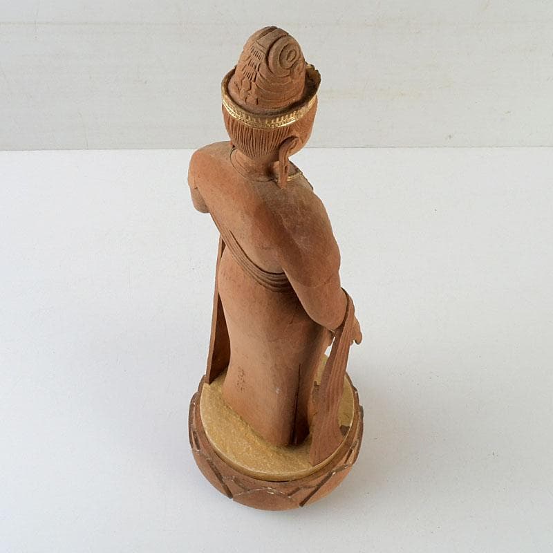 仏教美術 芳正作 木彫塗金 観音立像 仏像 置物 V 9405