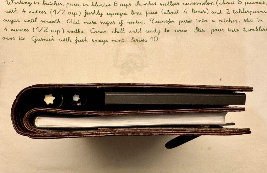 超希少 モンブラン 表裏クロコダイル￼ ￼メモ帳