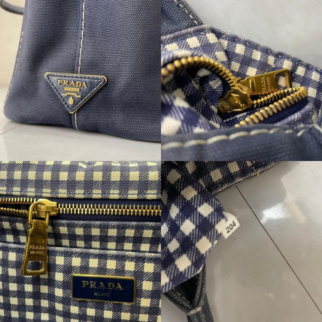 PRADA カナパ プラダ 2way ショルダー ギンガムチェック 1BG439