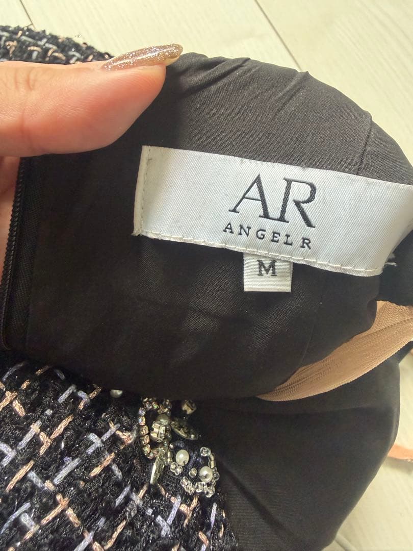AR エンジェルアール　ツイード　ミニドレス　M