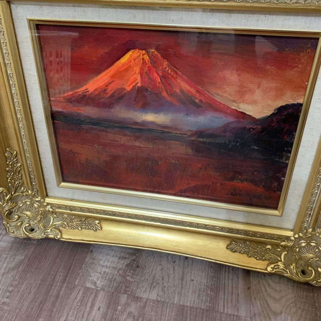 小野知久 油絵 赤富士