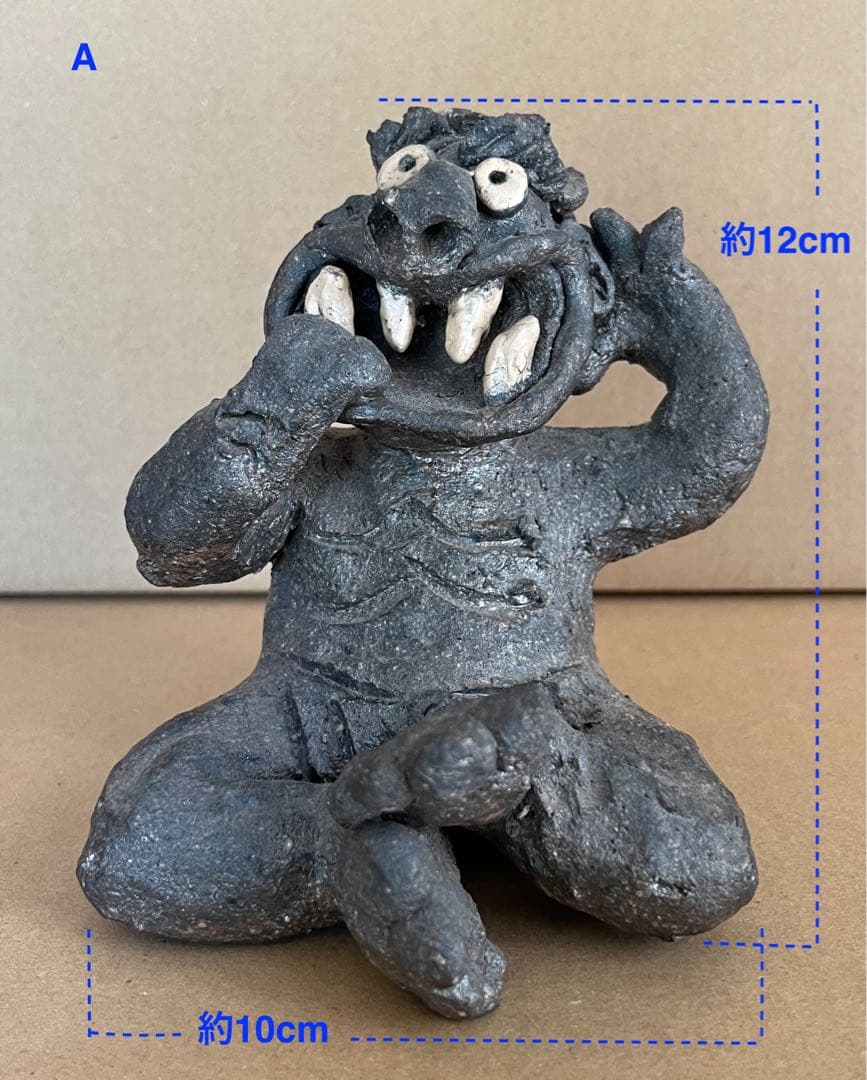 東大寺別当 清水公照作　泥仏一対　２体セット　アート作品　どろぼとけ