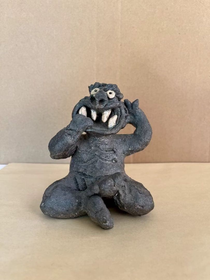 東大寺別当 清水公照作 泥仏一対 2体セット アート作品 どろぼとけ