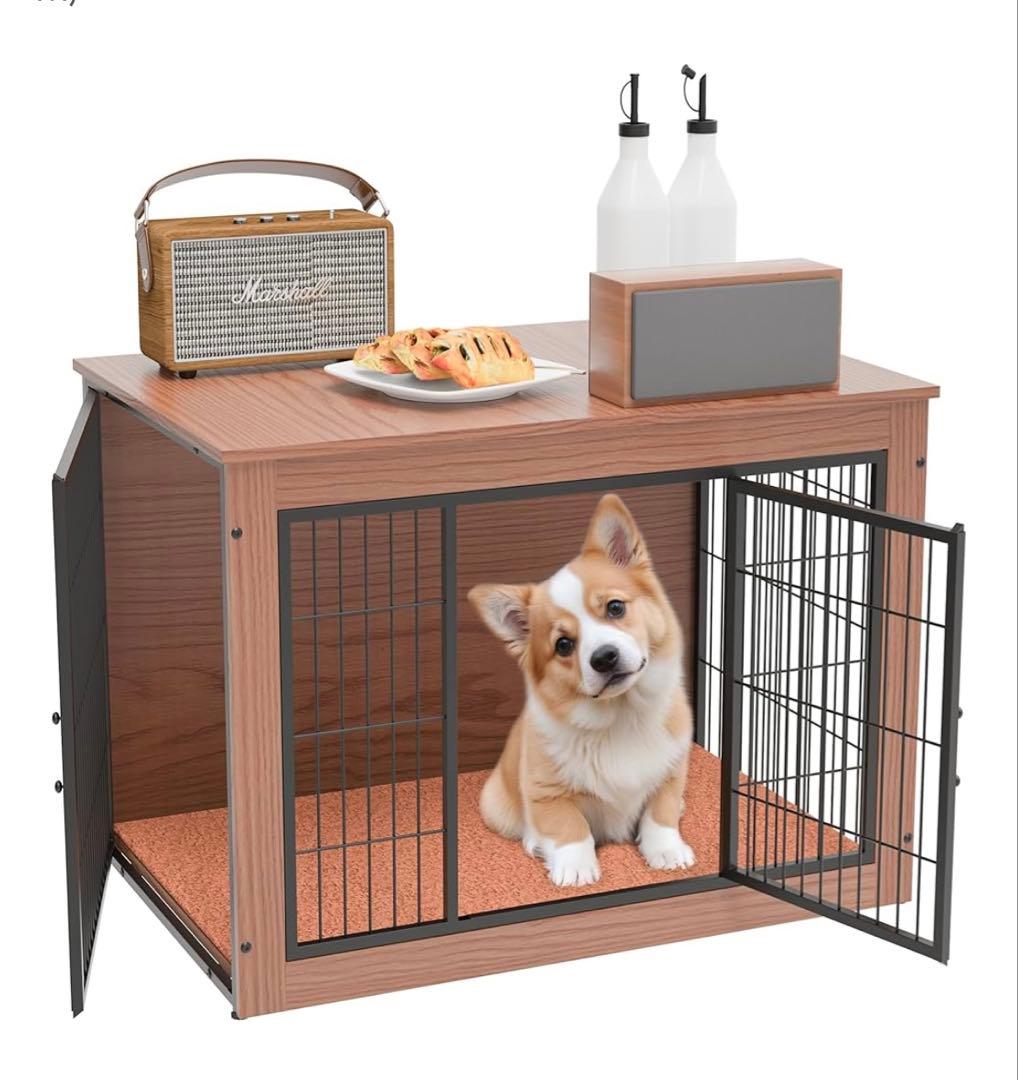 【ほぼ新品】犬用ケージ ブラウン Mサイズ 2ドア ほぼ新品】犬用ケージ ブラウン Mサイズ 2ドア