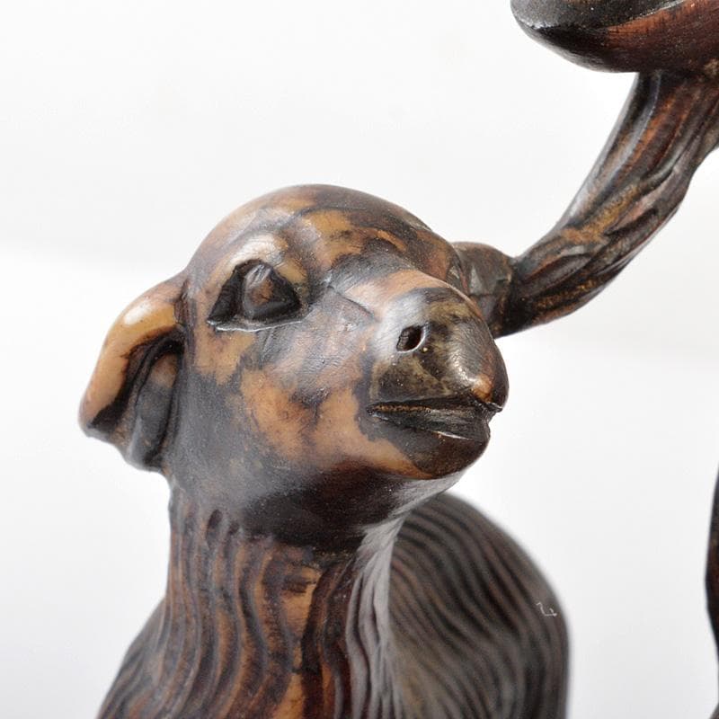 中国 玉石彫刻 羊親子 唐木台付 C R5763 - メルカリ