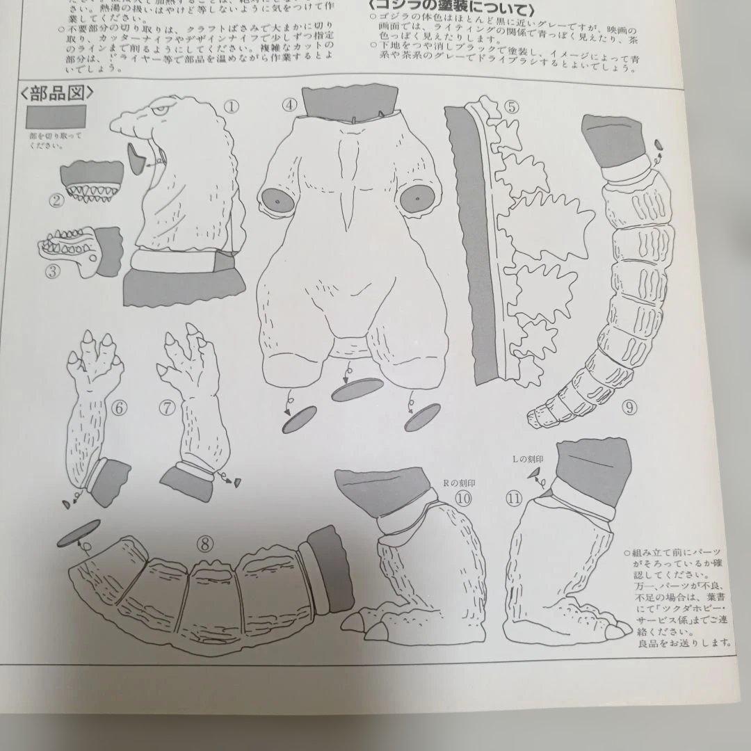 未組立】ツクダホビー ゴジラ 1964 1:160 PVCモデルキット