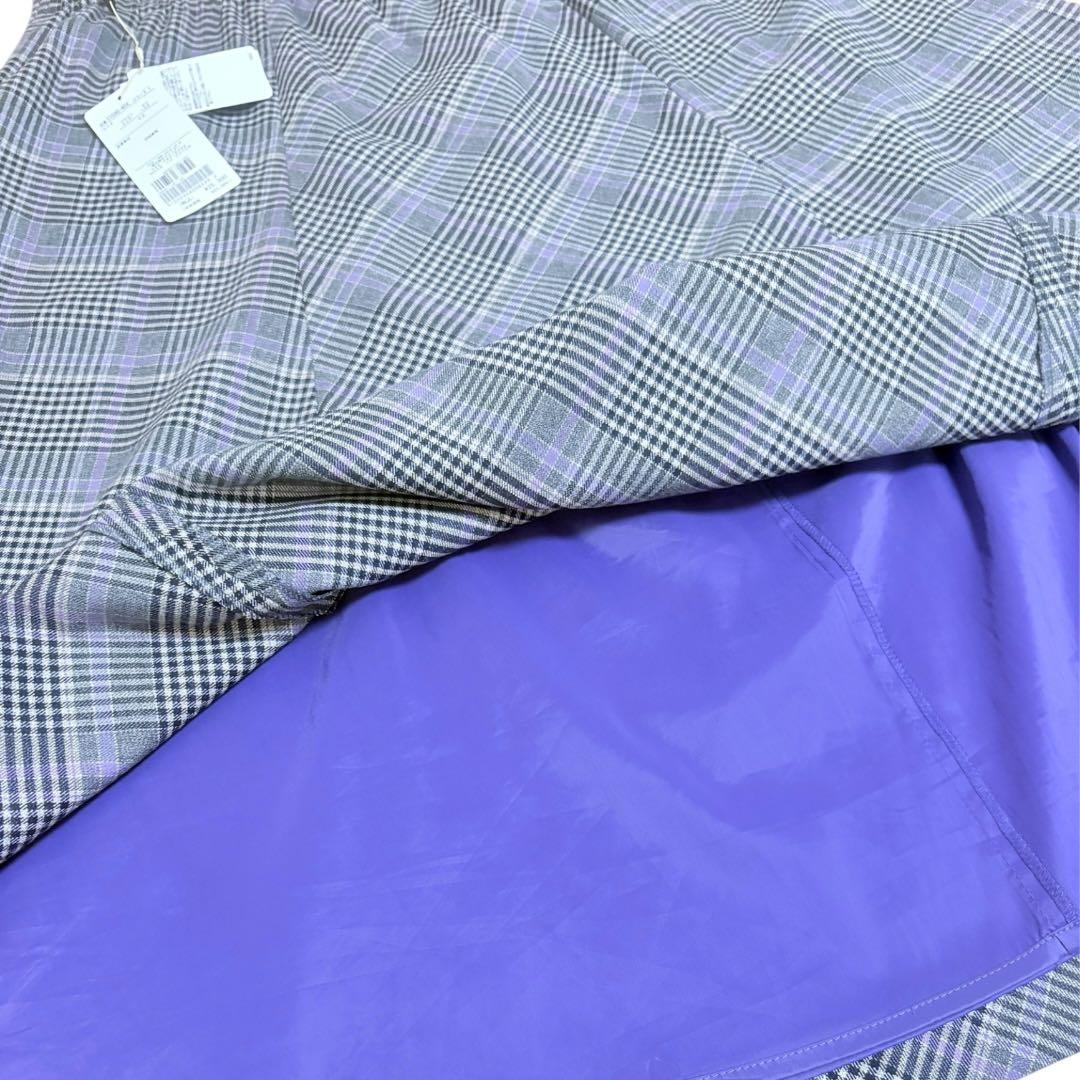 試着のみ　タグ付き Rose Tiara チェック柄フレアスカート 46