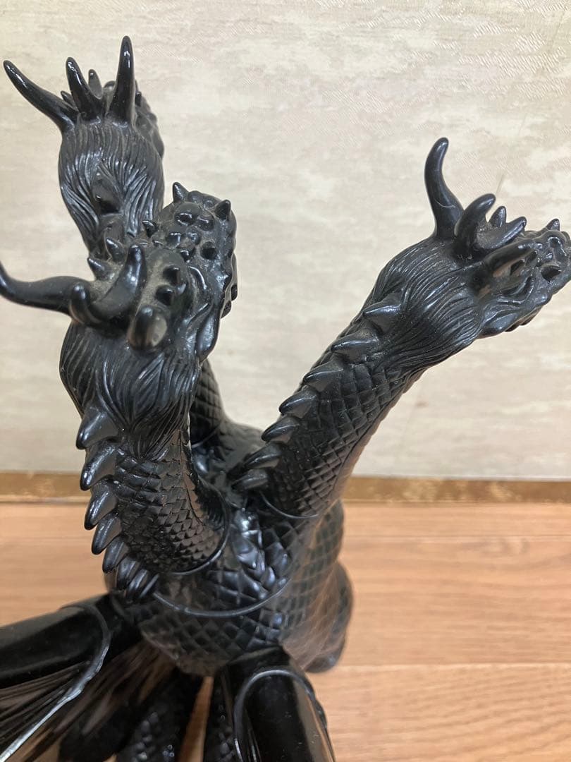 訳あり品　マルサンソフビ　キングギドラ　ブラックオブジェ