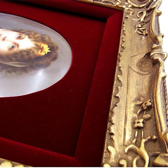 希少・KPMベルリン 】ルイーゼ王妃 陶板画／額装 アンティーク 投資アート