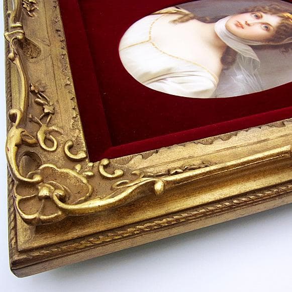 希少・KPMベルリン 】ルイーゼ王妃 陶板画／額装 アンティーク 投資アート