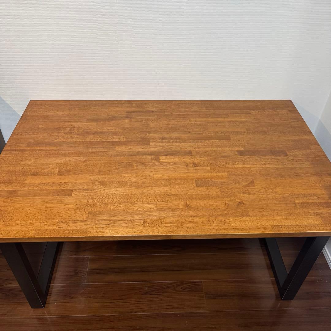 【大幅値下げ】kanademono ラバーウッドブラウン テーブル 140×80