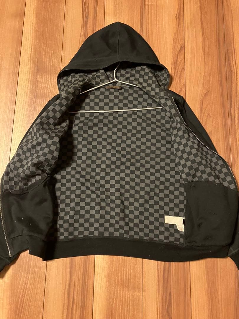 Louis Vuitton ルイヴィトン　ブラックパーカースウェットダミエS