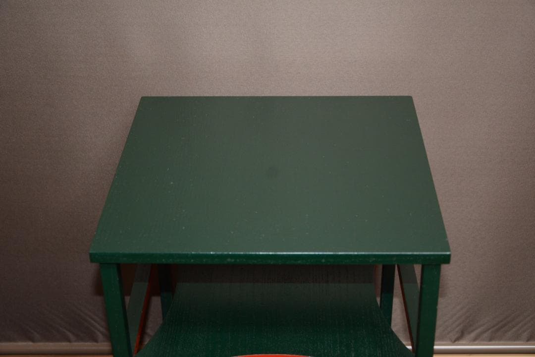 茶道具 美品 糸巻棚 天然漆 青漆爪紅 碌々斎好写 京塗師