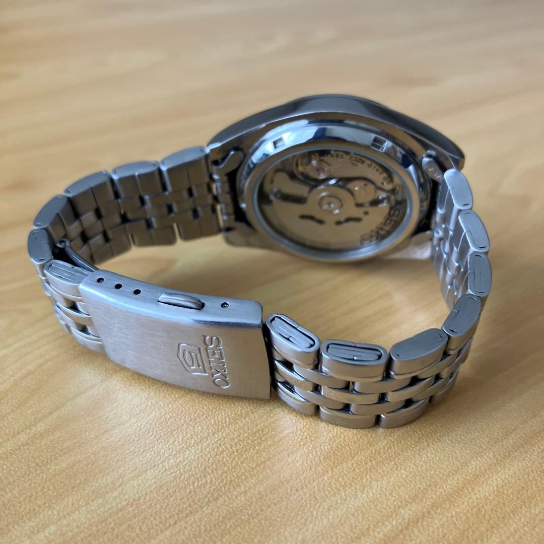 SEIKO 腕時計 セイコー5 メンズ白バックスケルトン自動巻き