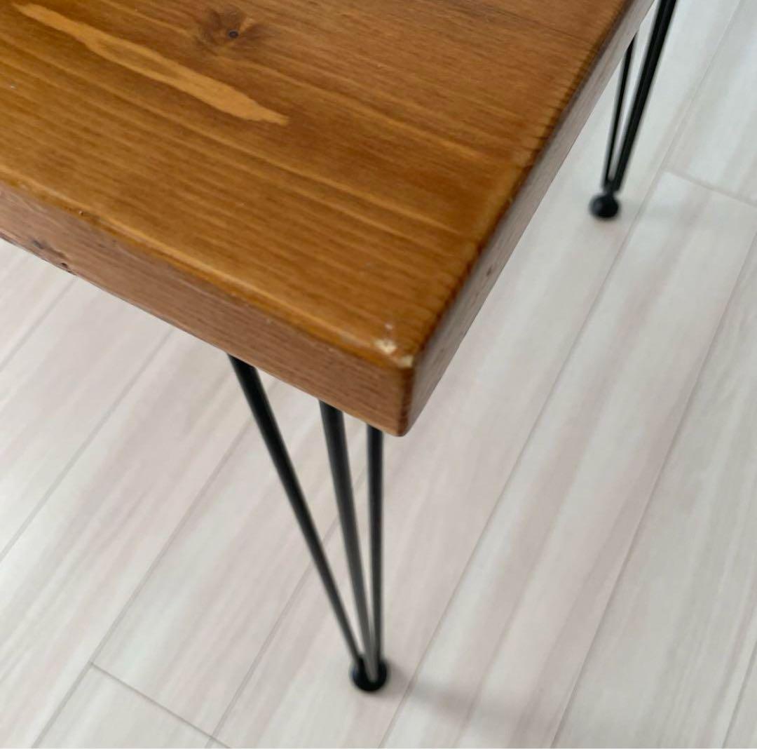 ダイニングテーブル　無垢材　天然木　ヴィンテージ　アイアン