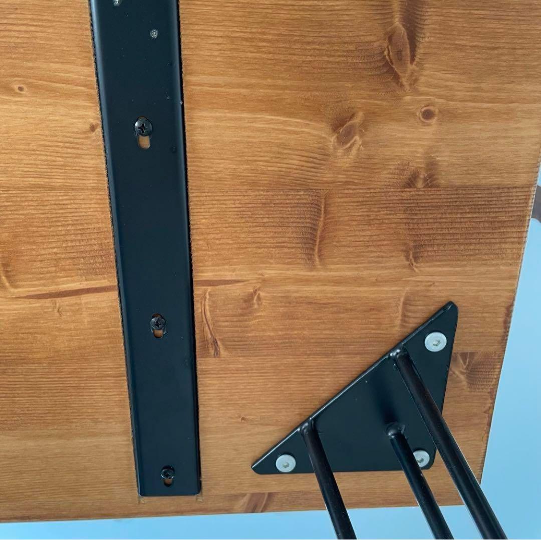 ダイニングテーブル　無垢材　天然木　ヴィンテージ　アイアン