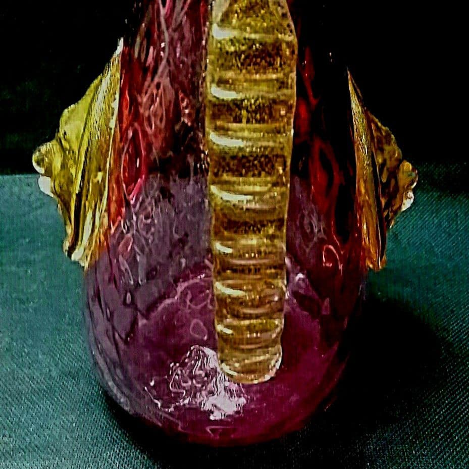 MURANO GLASS ムラノ レッド ライオン モチーフ 装飾 デカンタの通販は