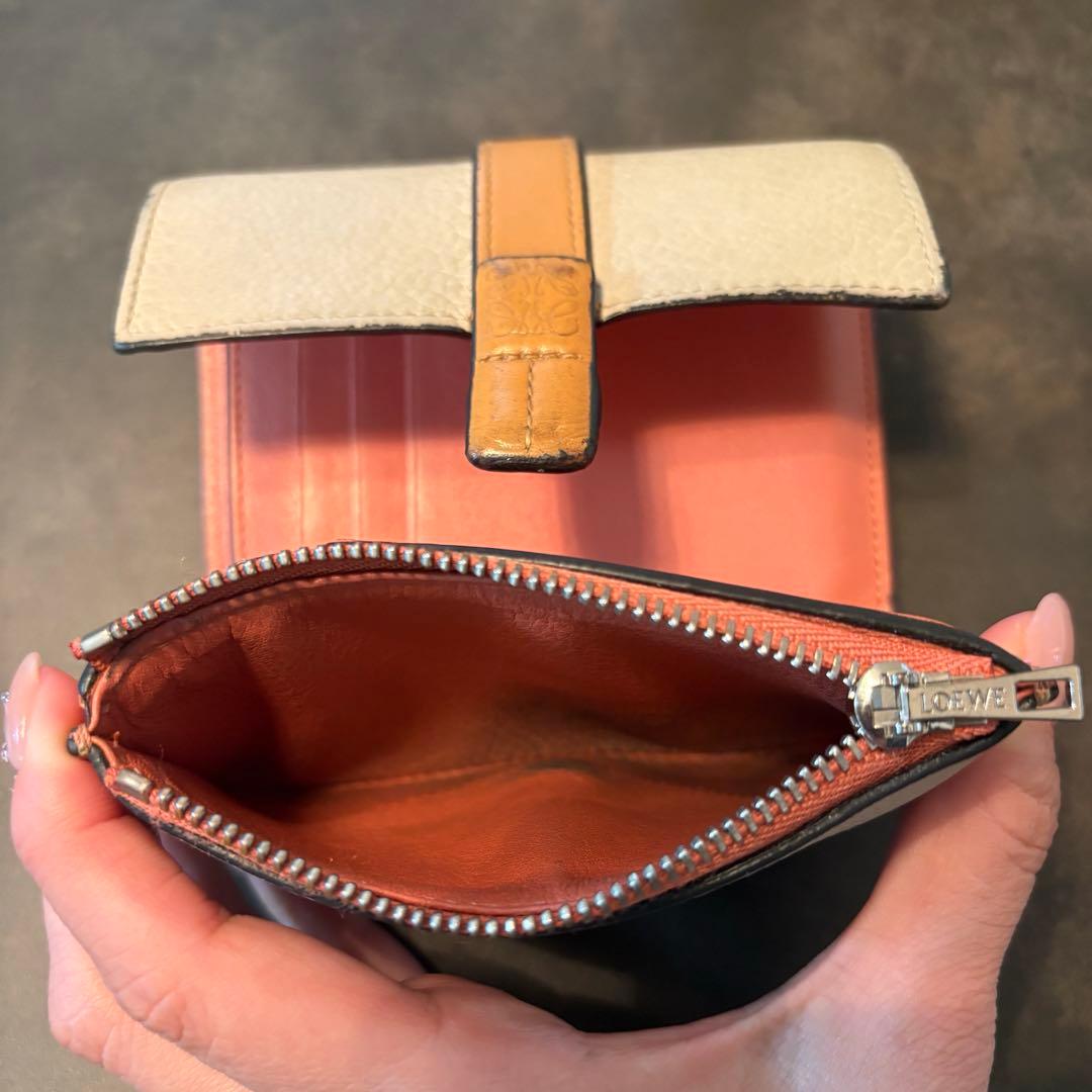 LOEWE ベージュ 三つ折り財布 保存袋・箱付き / ロエベ / 財布 /