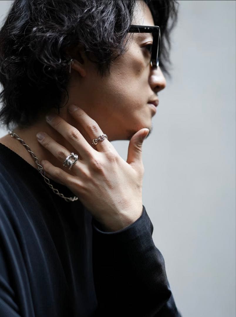 MB OX JEWELRY Big Chain Ring 17 号シルバーリング