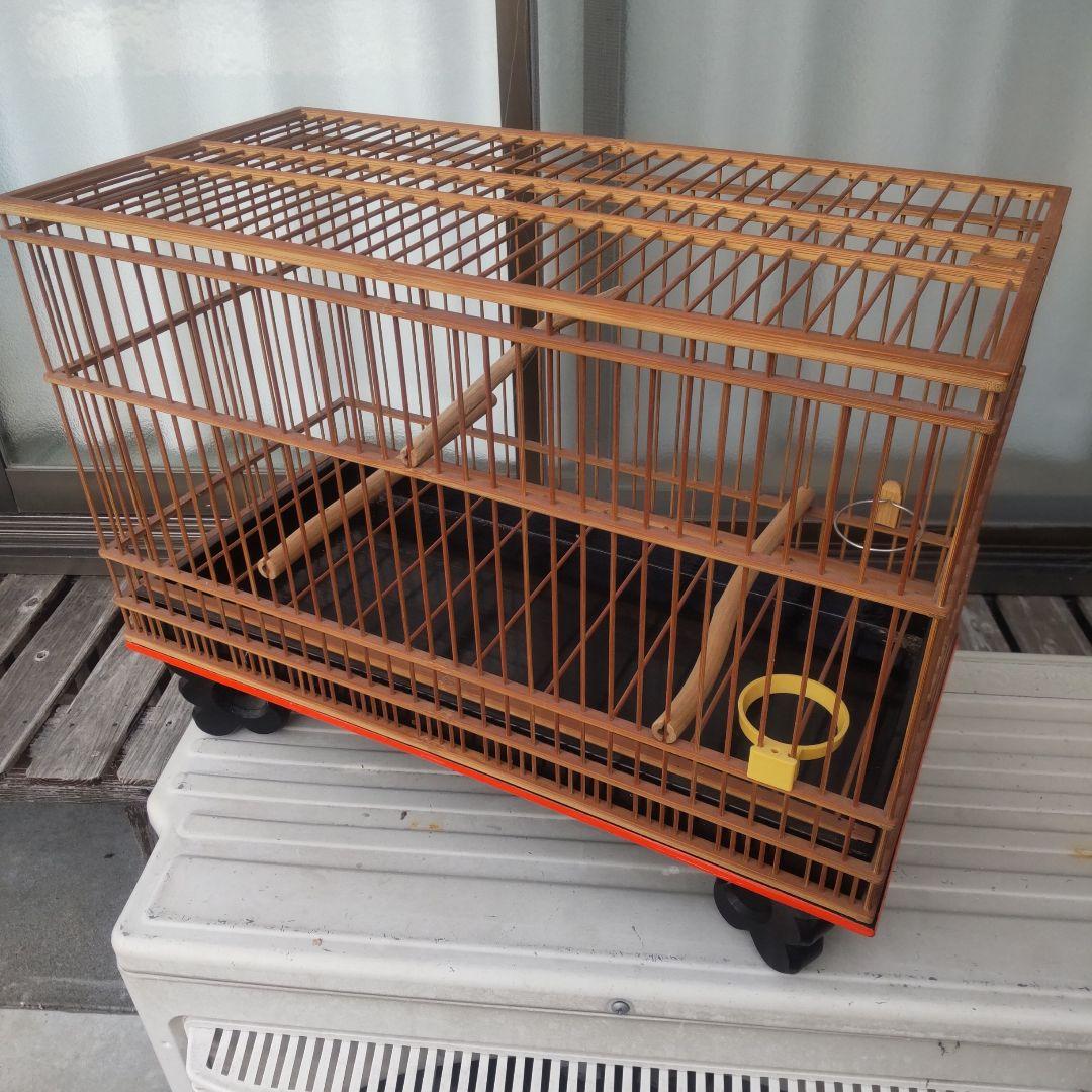 メジロ、ウグイス和鳥籠竹製手作り