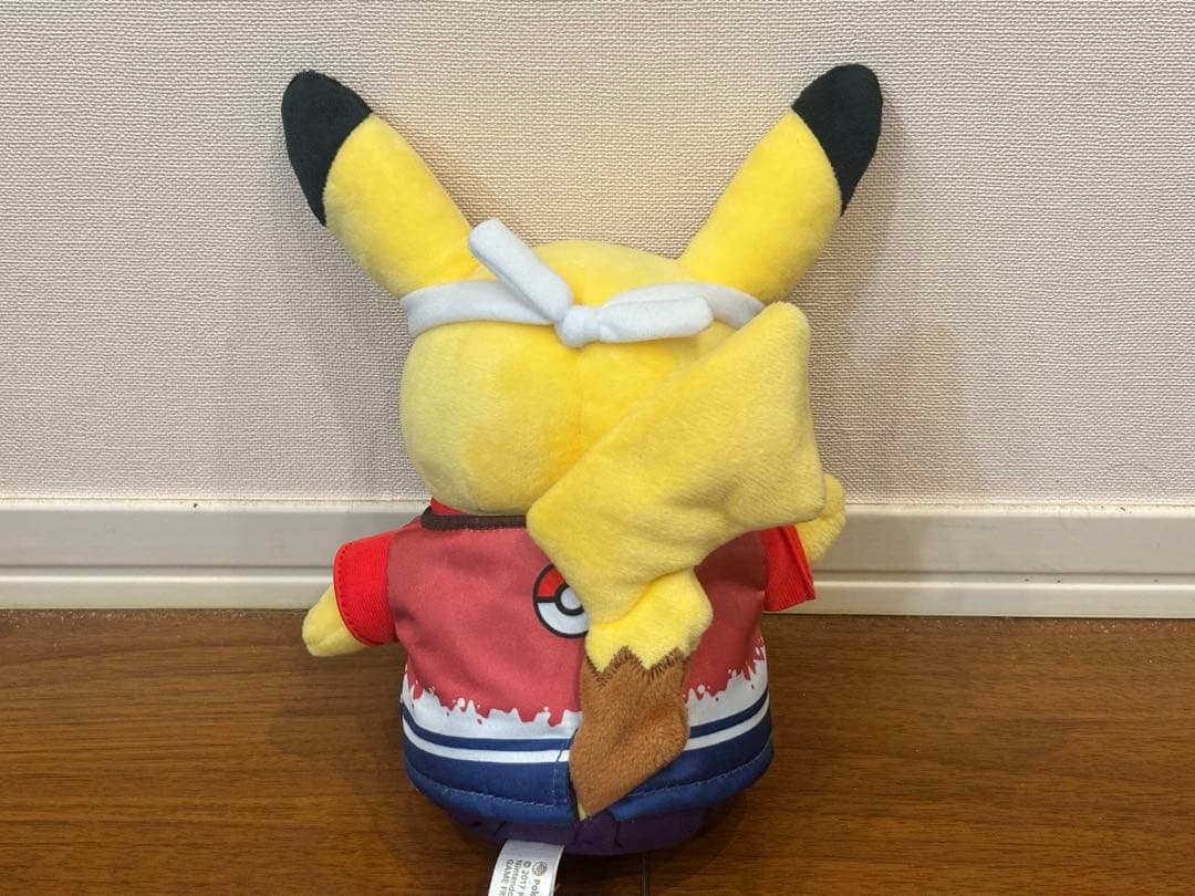 ポケモンストア岡山限定　モモンのみだいすきピカチュウ ぬいぐるみ