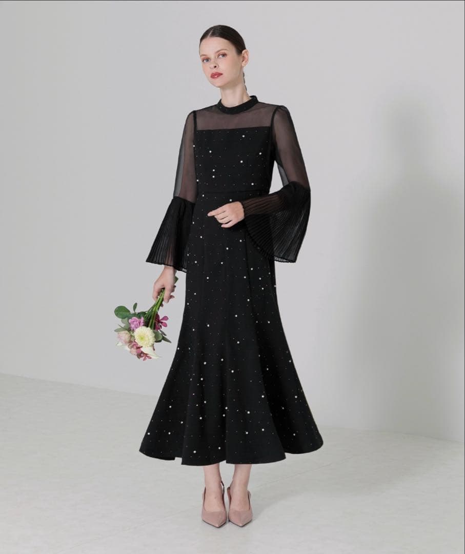 Leja ♡ パールビジュー付ワンピースドレス 結婚式