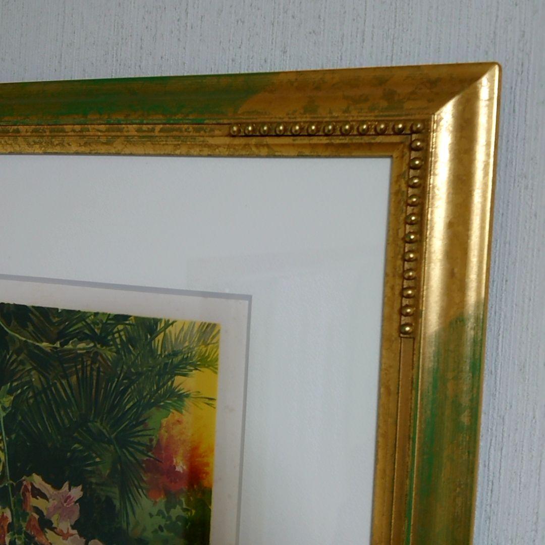 【8000円値下げ】トレンツ・リャド「つりがね草」リトグラフ 版画 58.5cm