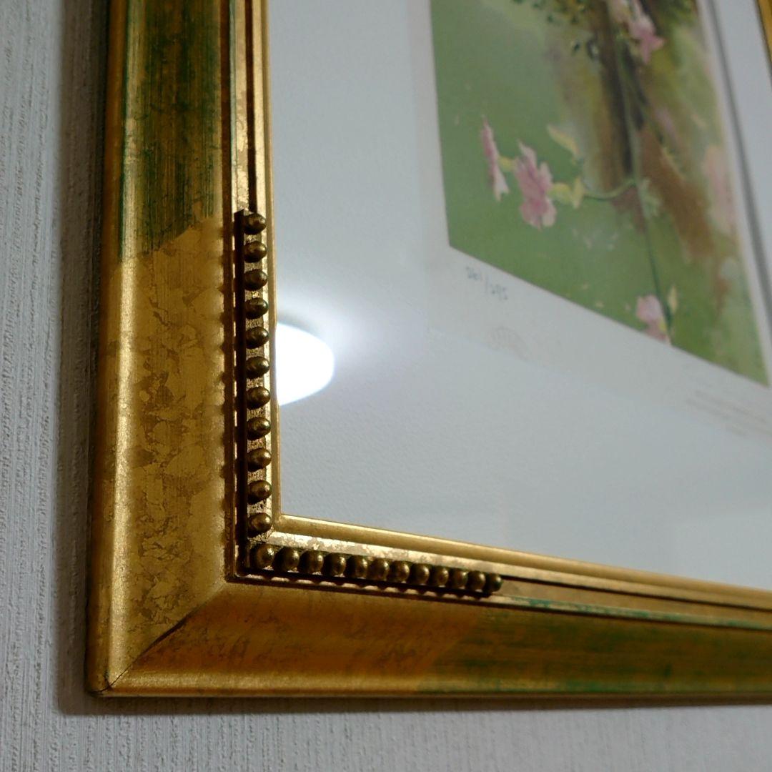 【8000円値下げ】トレンツ・リャド「つりがね草」リトグラフ 版画 58.5cm