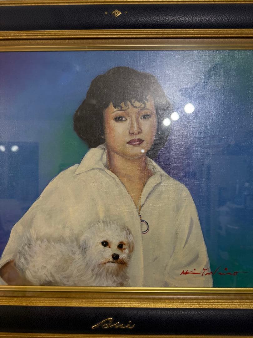 真作□八代亜紀 油彩画！貴重名画 オリジナル額 ミリオン・アート