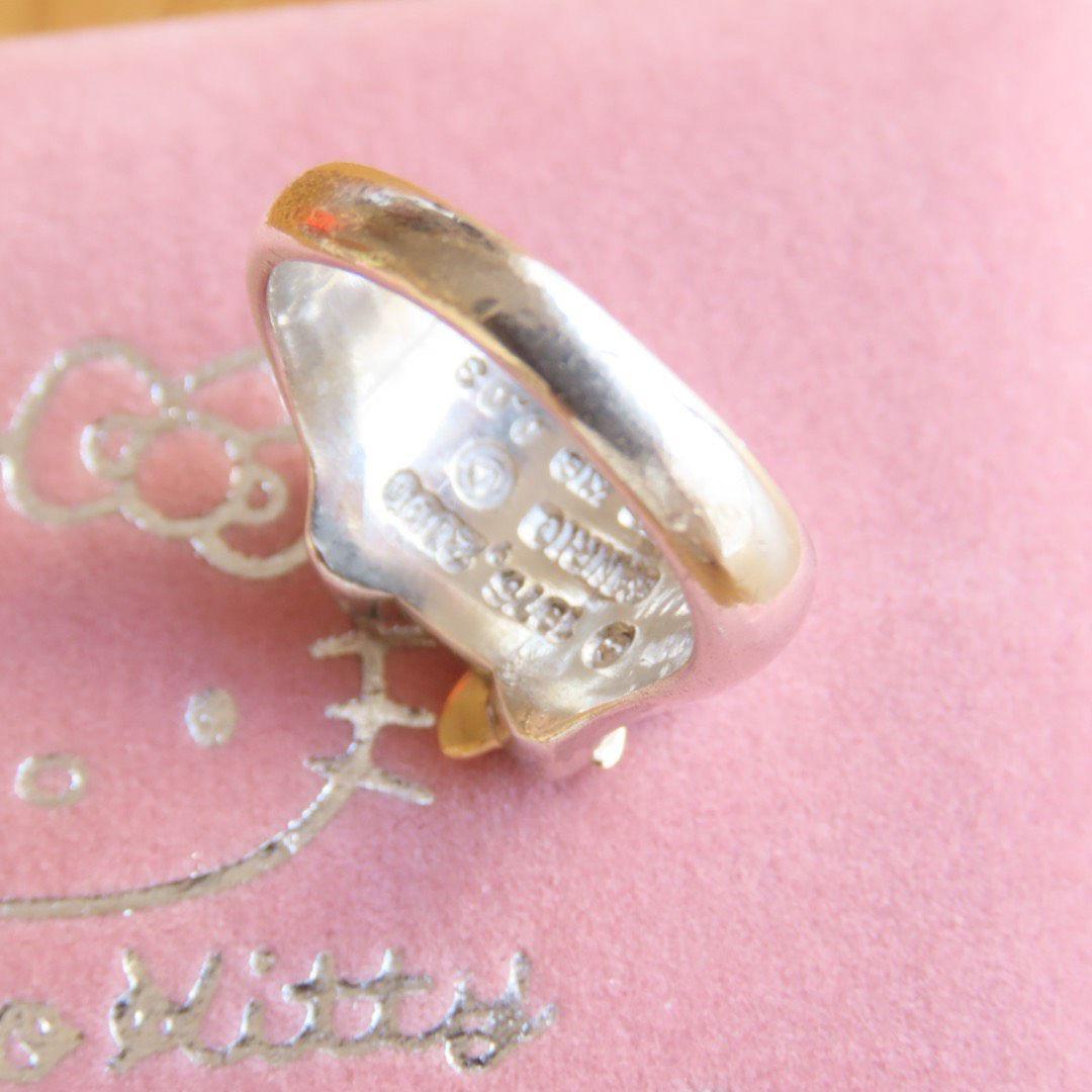 キティ　K18 シルバー　リング　ダイヤモンド　サンリオ　コンビ　指輪