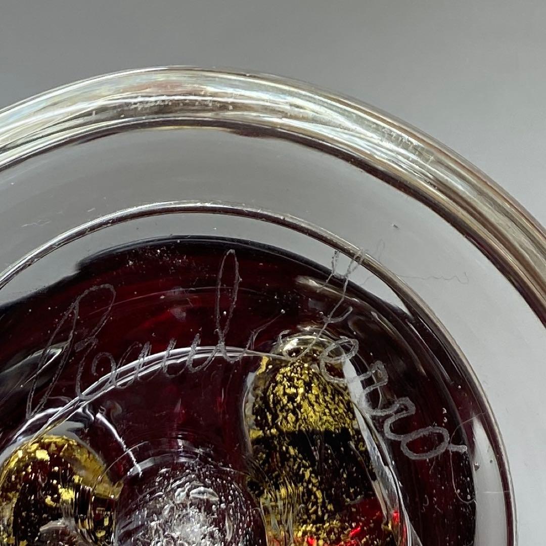 ムラーノ ベネチアングラスフィギュリンペア高さ18.7・18㎝東な7