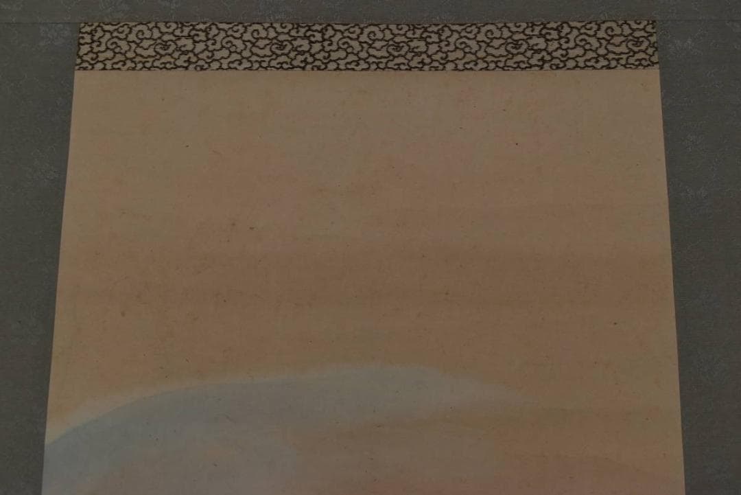 【真作】堀江春斎/秋景通天橋図/掛軸☆宝船☆Z-919