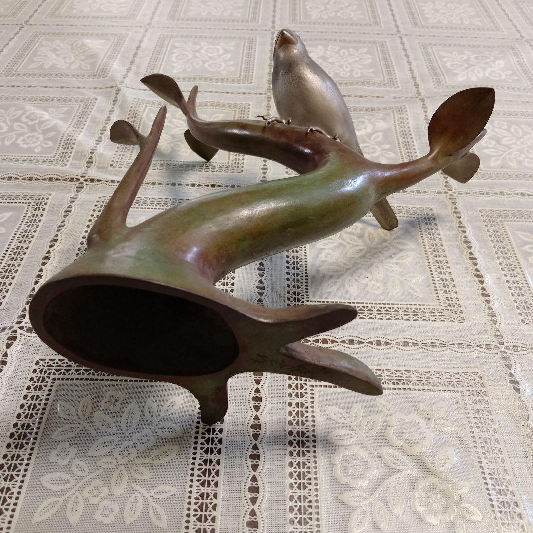 加納晴雲作 彫金 象嵌『鶯』