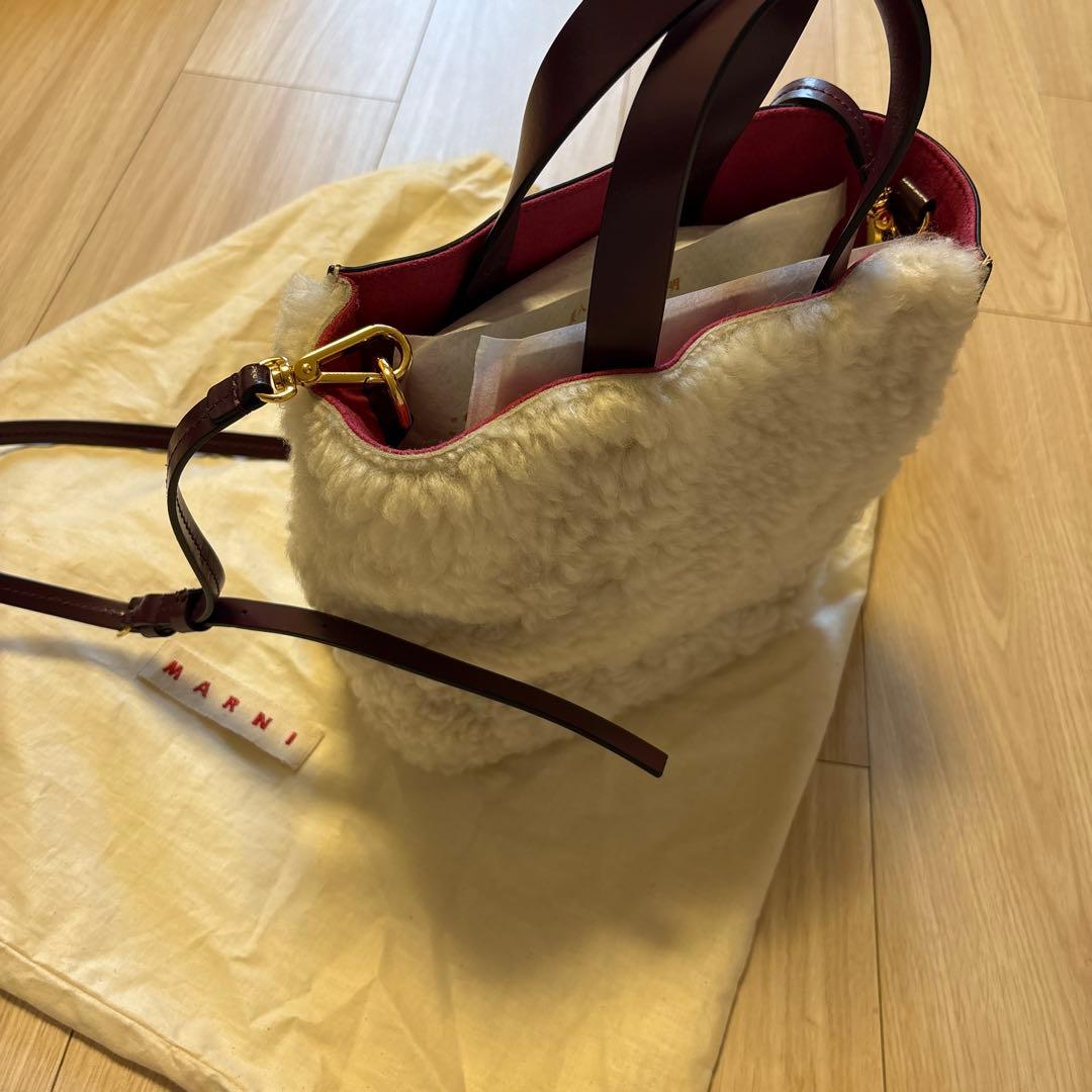 MARNI イエロークリーム ショルダーバッグ