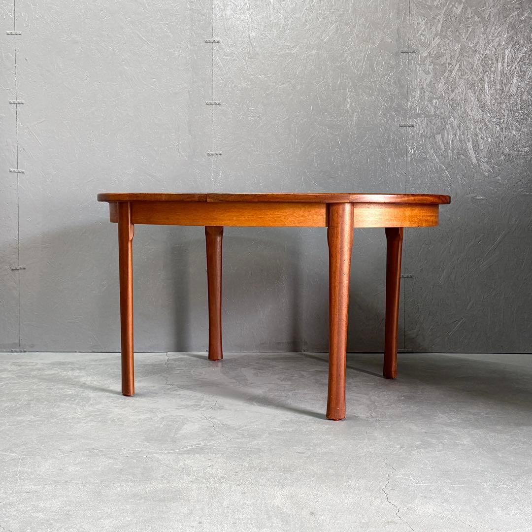 英国 ヴィンテージ チーク オーバルテーブル(401) 脚着脱可