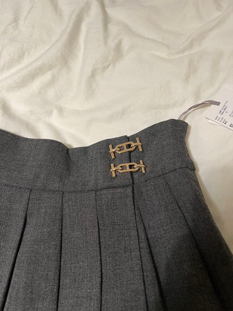 snidel プリーツレイヤードミディスカート グレー 0サイズ GRY