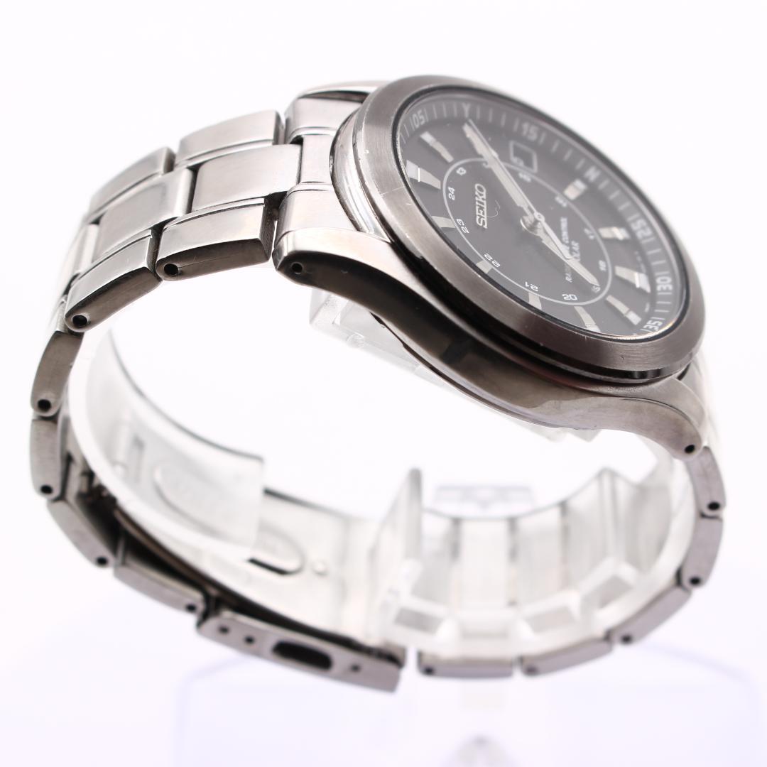 SEIKO ブライツ 電波ソーラー メンズ 腕時計 デイト表示 黒文字盤