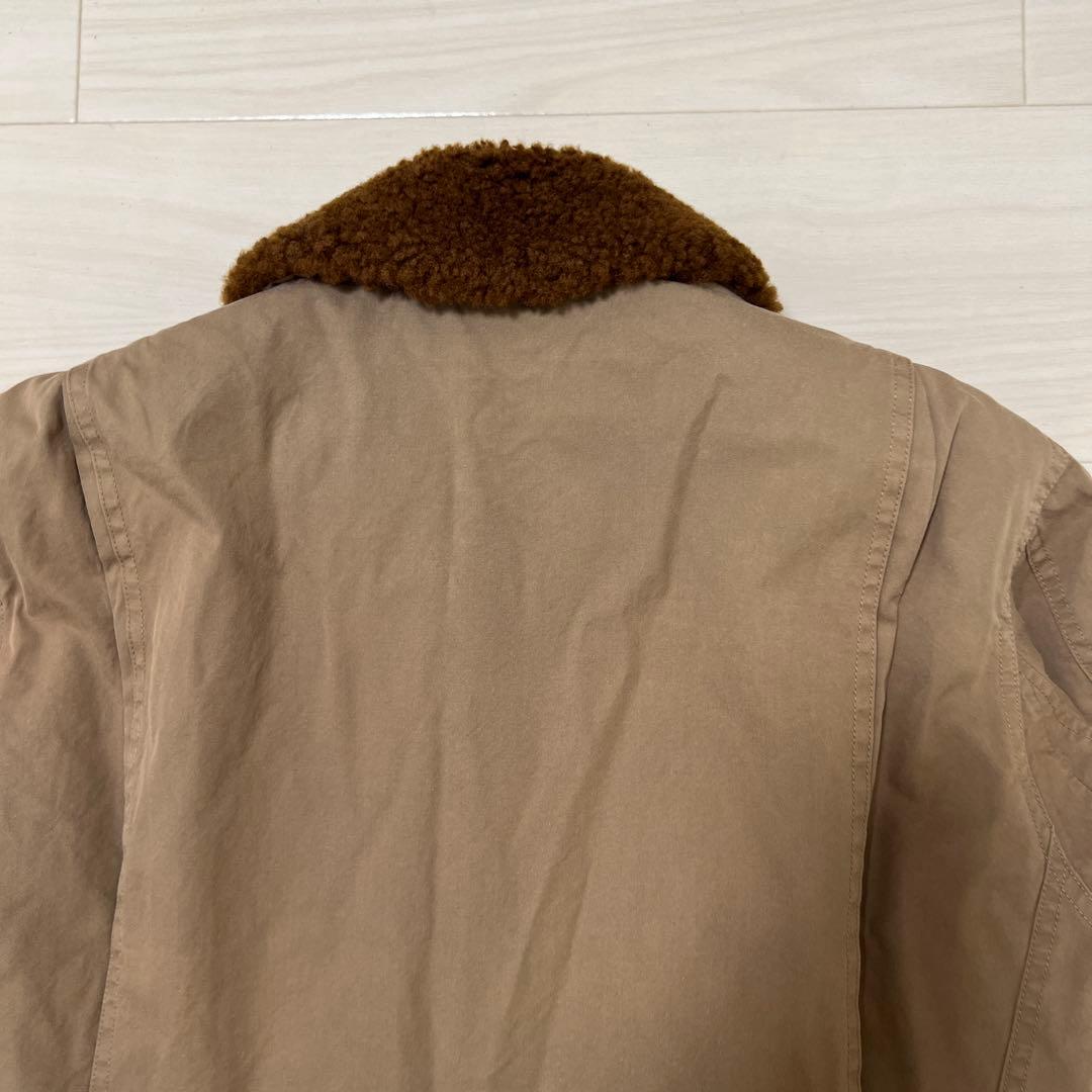 ダブルアールエルRRLボア襟 ブラウンジャケット