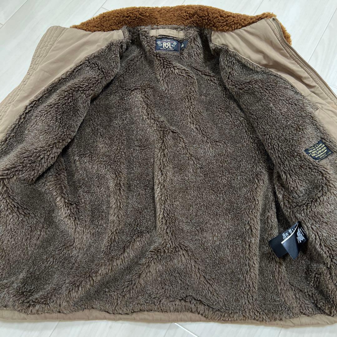 ダブルアールエルRRLボア襟 ブラウンジャケット