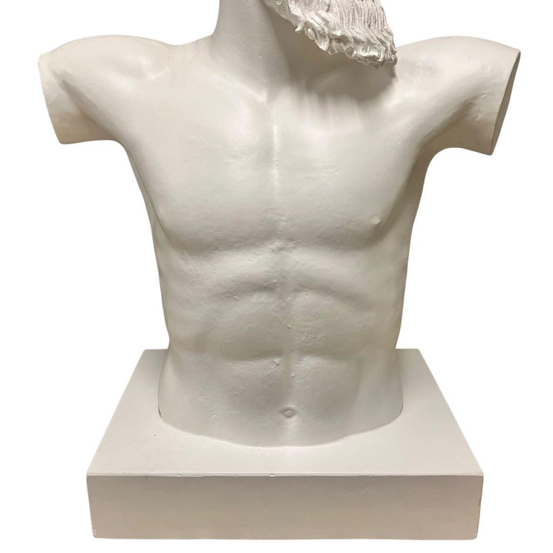 希少】ポセイドン 石膏像 石像 胸像 デッサン 特大 彫刻 置物 オブジェ