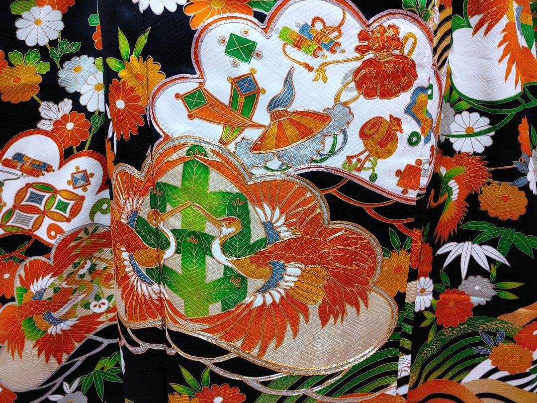 snow様専用 成人式 豪華振袖 レトロ振袖 黒 振袖のみ