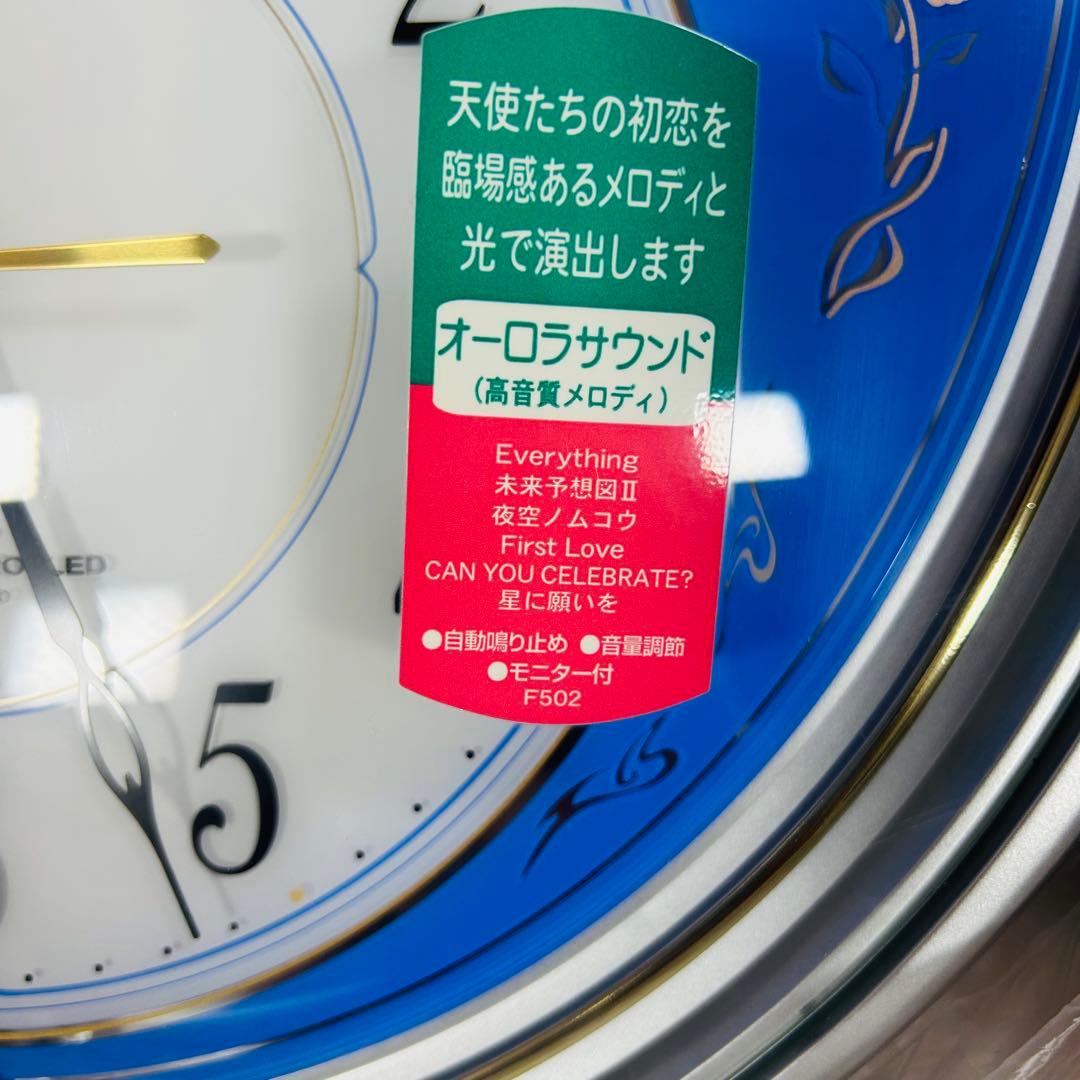 未使用品 シチズン エンジェルキス 電波掛け時計 6曲メロディ入り 4MN404