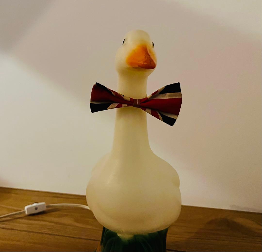 昭和レトロ当時物 アヒル スタンドライト 照明 卓上ランプ 三丹工芸